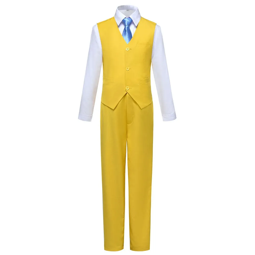 Yellow Popular Suits 5 Piece Boys Suits