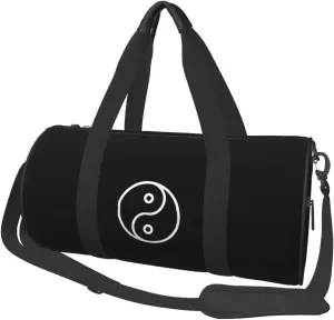 Yin Yang Convertible Garment Bag with Shoulder Strap, Carry on Garment Duffel Bag for Men Women - Rolling Foldable for Travel Luggage Bags (Black)